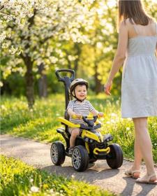 Baby Mix Detské odrážadlo Mega Prime EVA s vodidlom žlté