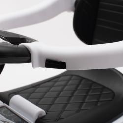 BABY MIX Dětské odrážedlo se zvukem a vodící tyčí POLICE bílé