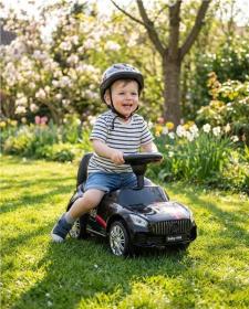 BABY MIX Detské odrážadlo so zvukom RACER čierne