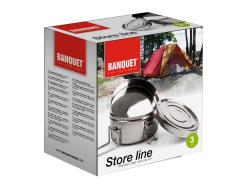 BANQUET Ešus 3díl. (14cm,víko,talíř) nerez STORE LINE 2