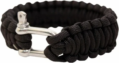 BCB Adventure náramek paracord kov černý BCB Adventure náramek paracord kov černý