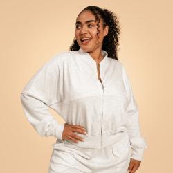 BeastPink Dámska mikina Zip-UP Bliss Grey