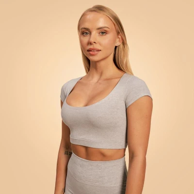 BeastPink Dámské triko Cropped Sense Grey