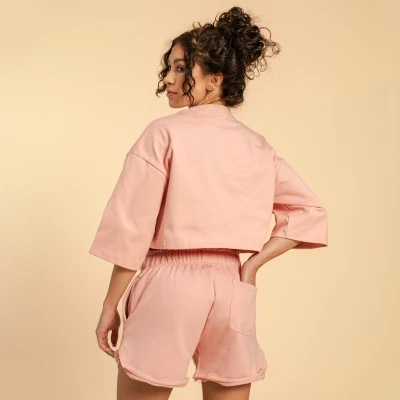 BeastPink Dámské tričko Cropped Serenity Pink