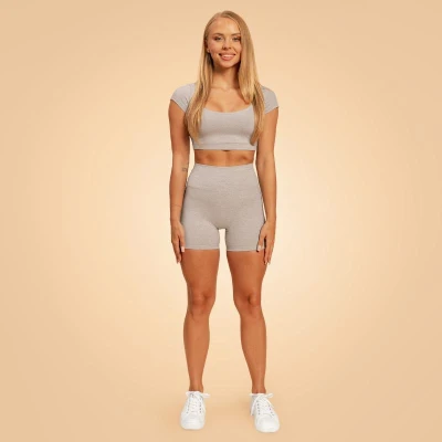 BeastPink Dámské triko Cropped Sense Grey
