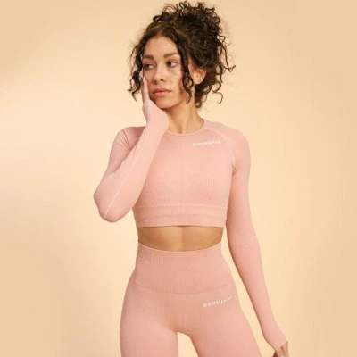 BeastPink Dámský top Hyper Crop Top Pink BeastPink Dámský top Hyper Crop Top Pink