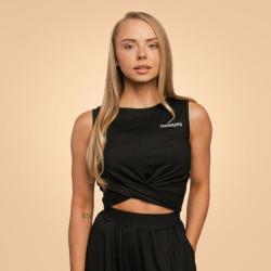 BeastPink Dámský top Cropped Breeze Black