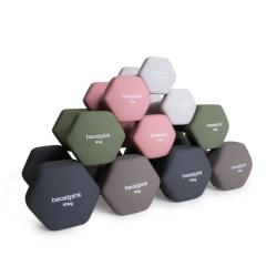 BeastPink Neoprenová jednoručka Hex 8 kg (VÝPRODEJ)