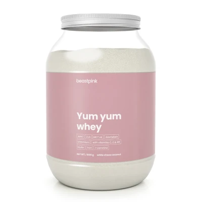 BeastPink Protein Yum Yum Whey 1000 g POUZE karamelová sušenka (VÝPRODEJ)