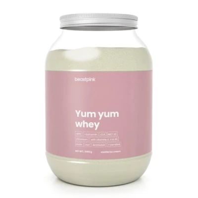 BeastPink Protein Yum Yum Whey 1000 g POUZE karamelová sušenka (VÝPRODEJ)