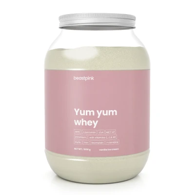 BeastPink Protein Yum Yum Whey 1000 g POUZE karamelová sušenka (VÝPRODEJ)