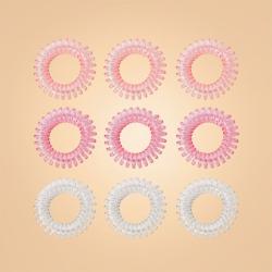 BeastPink Set spirálových gumiček do vlasů pink
