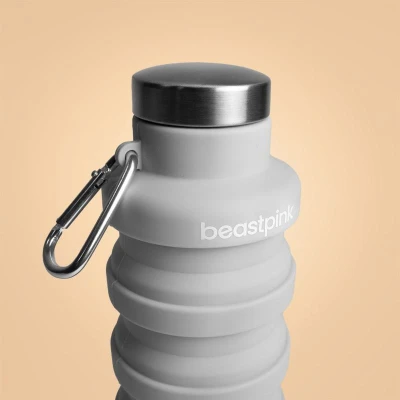 BeastPink Skládací láhev Grey 500 ml