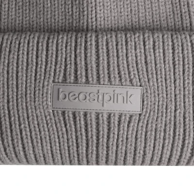BeastPink Beanie šedá zimní čepice