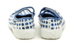 Befado 114y495 modro bílé dětské baleríny