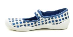 Befado 114y495 modro bílé dětské baleríny
