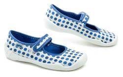 Befado 114y495 modro bílé dětské baleríny
