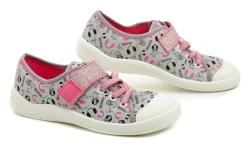 Befado 351y024 šedo růžové dětské tenisky