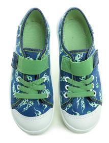 Befado 351y029 modro zelené dětské tenisky