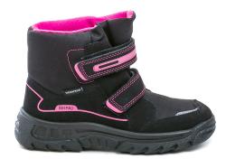 Befado 615Y003 černo růžové dětské zimní boty