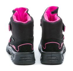 Befado 615Y003 černo růžové dětské zimní boty