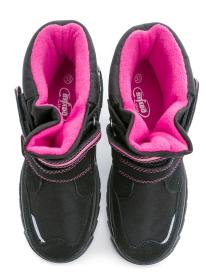 Befado 615Y003 černo růžové dětské zimní boty