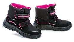 Befado 615Y003 černo růžové dětské zimní boty