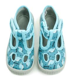 Befado 630P010 tyrkysové detské papučky