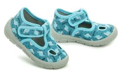 Befado 630P010 tyrkysové detské papučky