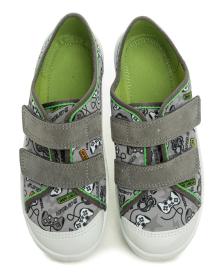 Befado 772y009 šedé dětské tenisky na suchý zip