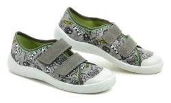 Befado 772y009 šedé dětské tenisky na suchý zip