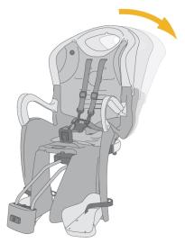 BELLELLI TIGER Standart B-FIX črn-oranž/oranžová zadní cyklosedačka