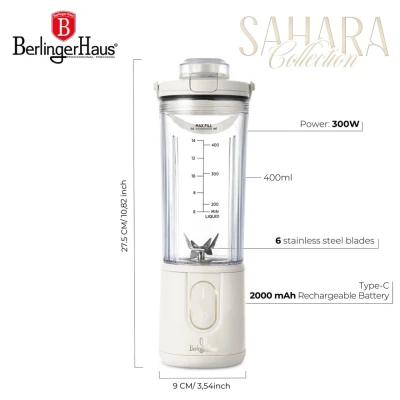 Berlingerhaus Přenosný aku mixér USB-C Sahara Collection