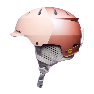 Bern Hendrix MIPS metallic rose gold hatstyle snowboardová helma
