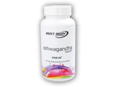 Best Body Nutrition Ashwagandha KSM-66 60 kapslí 25mg withanolide Best Body Nutrition Ashwagandha KSM-66 60 kapslí 25mg withanolide