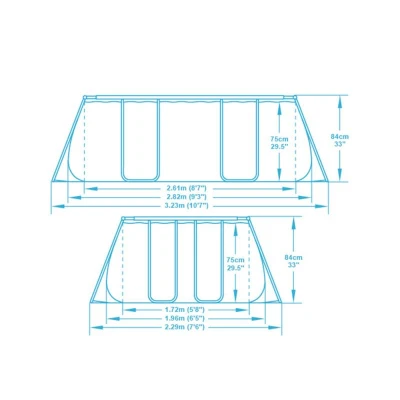 Bestway Bazén Power Steel Frame 2,82 x 1,96 x 0,84 m - 56629