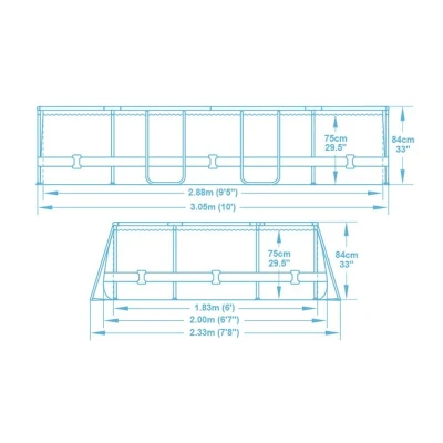 Bestway Bazén Power Steel Frame 3,05 x 2 x 0,84 m - 5614A