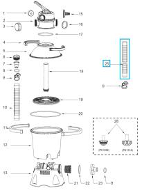 Bestway Bazénová hadice bílá 0,7 m / 32 mm