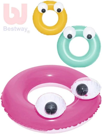 Bestway Kruh dětský nafukovací 61cm s očima plavací kolo do vody