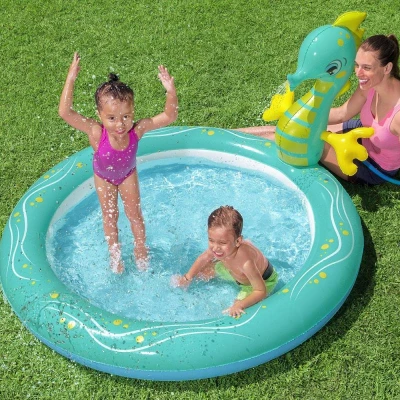 Bestway Nafukovací bazének 53114 SEAHORSE SPRINKLER 188 x 160 x 86 cm