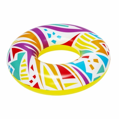 Bestway Nafukovací kruh GEOMETRICKÉ TVARY žlutá 107 cm