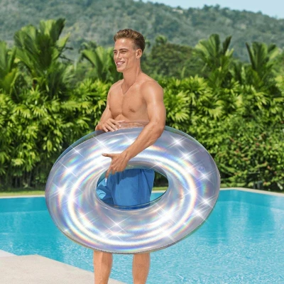 Bestway Nafukovací kruh 36240 IRIDESCENT SWIM RING 107 cm perleťová