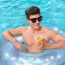 Bestway Nafukovací kruh 36240 IRIDESCENT SWIM RING 107 cm perleťová