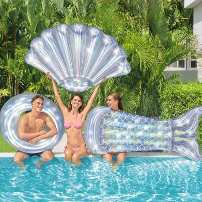 Bestway Nafukovací kruh 36240 IRIDESCENT SWIM RING 107 cm perleťová