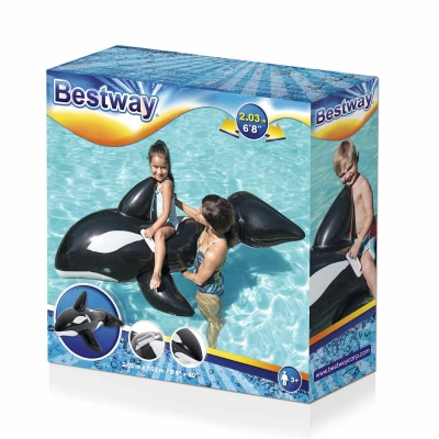 Bestway Nafukovací lehátko VELRYBA 203 x 102 cm černá