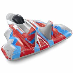 Bestway Nafukovací lehátko 41443 STÍHAČKA GALAXY GLIDER 136 x 135 cm šedá