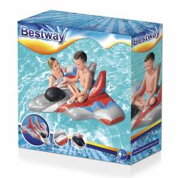 Bestway Nafukovací lehátko 41443 STÍHAČKA GALAXY GLIDER 136 x 135 cm šedá