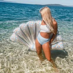 Bestway Nafukovací lehátko 43414 IRIDESCENT SHELL 185 x 114 cm perleťová