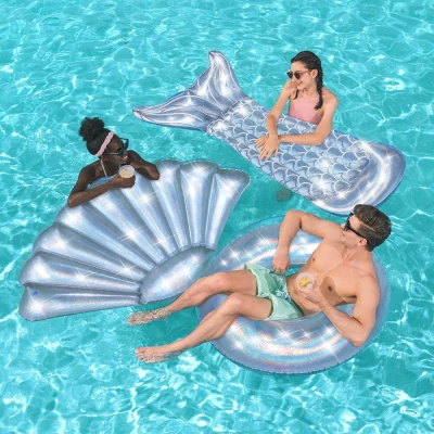 Bestway Nafukovací lehátko 43414 IRIDESCENT SHELL 185 x 114 cm perleťová