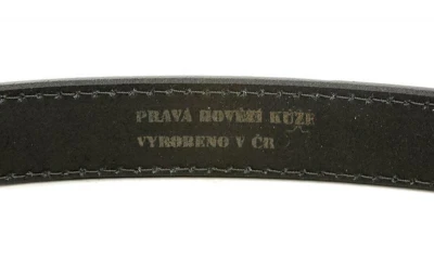 Black Hand 034-98 pánský černý kožený opasek šíře 28 mm